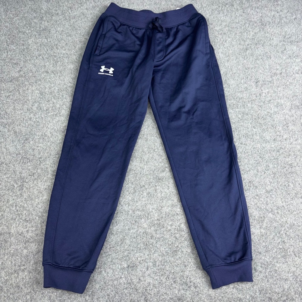 Under Armour Joggers Kids Medium Navy Blue Athletic Sweatpants Track Pants Boys
